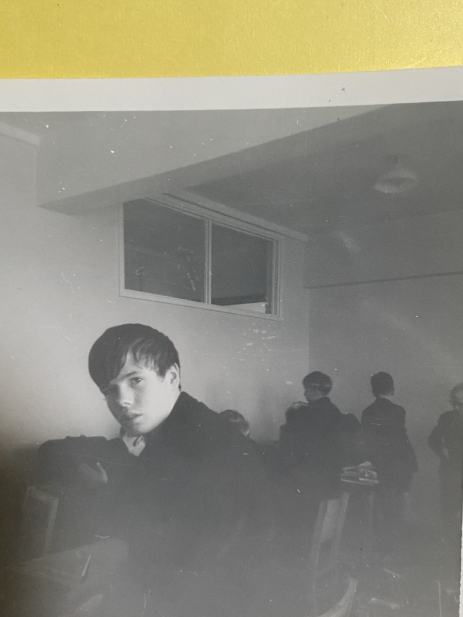 Dec 1967: David Bray in Croesyceiliog Grammar School chess club. Photo: D O Vaughan.